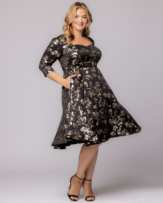 Royal Sweetheart Cocktail Dress in Gilded Noir