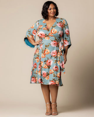 Gemini Wrap Dress in English Tea Rose