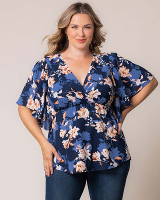 Seaside Serenade Top in Blue Blossom Bliss