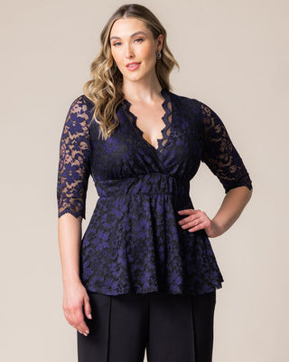 Limited Edition Luxe Lace Top in Violet Noir