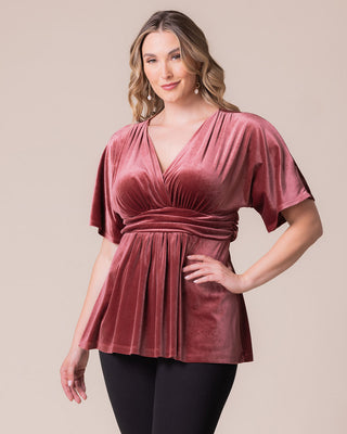 Park Avenue Velvet Top in Mauve Rose