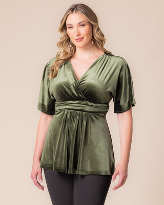 Park Avenue Velvet Top in Olive