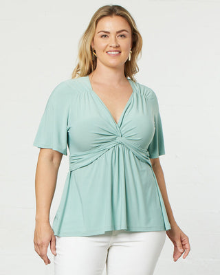 Abby Twist Front Top