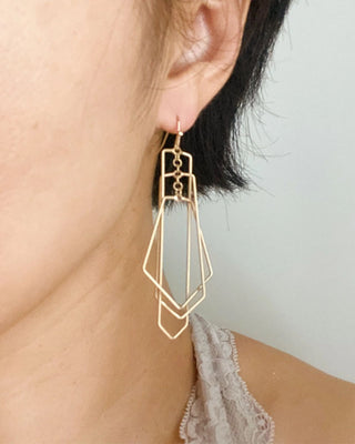 Shapes Overlay Earrings in Gold