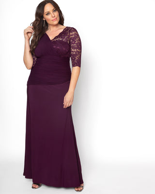 Soiree Evening Gown in Imperial Plum