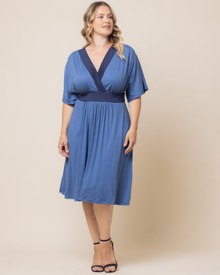 Paige Colorblock Dress in Blue Moon