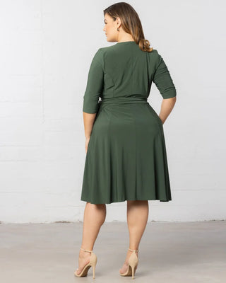 Essential Wrap Dress in Olive