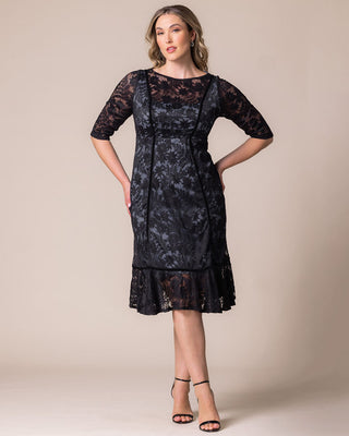 Hampton Lace Cocktail Dress in Shadowed Stream