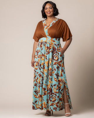 Naomi Maxi Dress in Golden Oasis