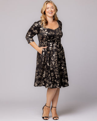 Royal Sweetheart Cocktail Dress in Gilded Noir