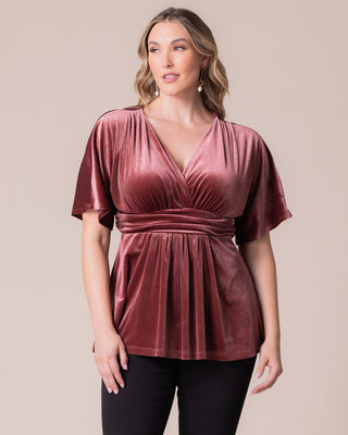 Park Avenue Velvet Top in Mauve Rose