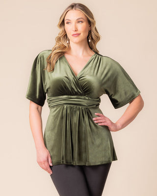 Park Avenue Velvet Top in Olive