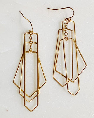 Shapes Overlay Earrings in Gold