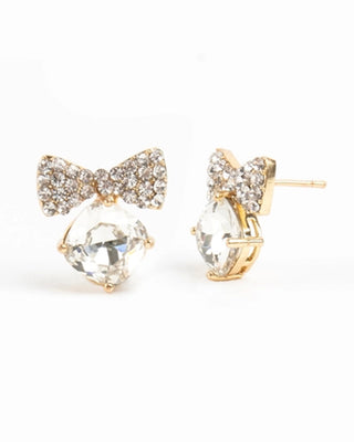 Darling Bow Tie Earrings in Sparkle