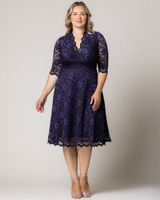 Mon Cherie Lace Dress in Violet Noir Lace