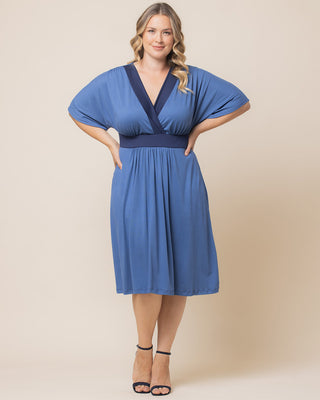 Paige Colorblock Dress in Blue Moon