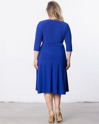 Essential Wrap Dress in Sapphire Blue