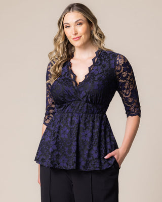 Limited Edition Luxe Lace Top in Violet Noir