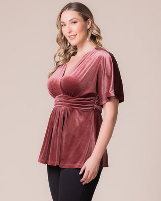 Park Avenue Velvet Top in Mauve Rose