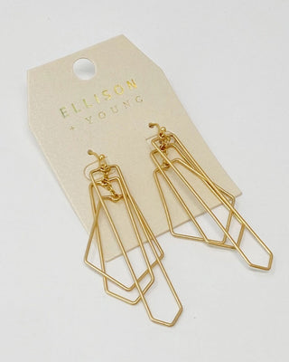 Shapes Overlay Earrings in Gold