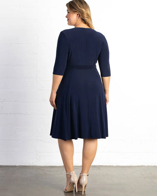 Essential Wrap Dress in 
Nouveau Navy