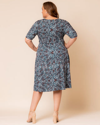 Gabriella Dress in River Floral Motif