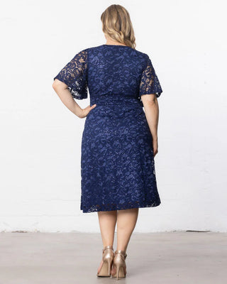 Starry Sequined Lace Cocktail Dress in 
Nocturnal Navy