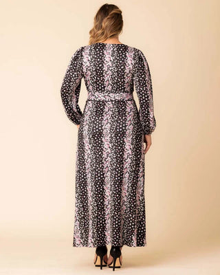 Kelsey Long Sleeve Maxi Dress in Nightshade Floral Falls