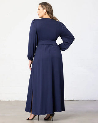 Kelsey Long Sleeve Maxi Dress in Nouveau Navy