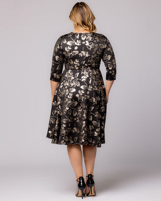 Royal Sweetheart Cocktail Dress in Gilded Noir