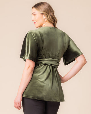 Park Avenue Velvet Top in Olive