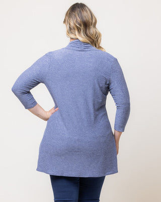 Sunset Stroll Cardigan in Heathered Indigo