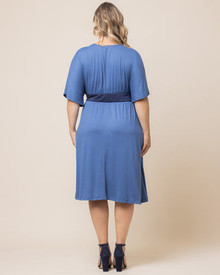 Paige Colorblock Dress in Blue Moon