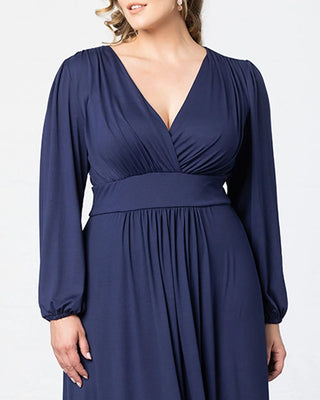 Kelsey Long Sleeve Maxi Dress in Nouveau Navy