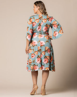 Gemini Wrap Dress in English Tea Rose