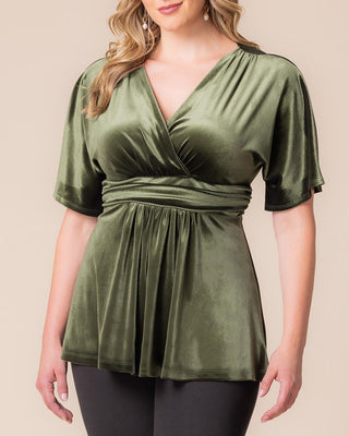 Park Avenue Velvet Top in Olive