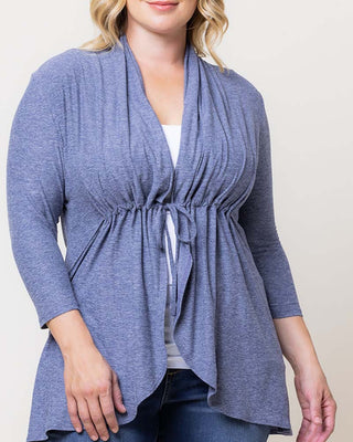 Sunset Stroll Cardigan in Heathered Indigo