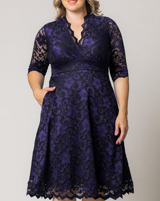 Mon Cherie Lace Dress in Violet Noir Lace