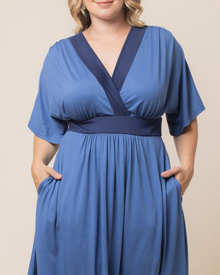 Paige Colorblock Dress in Blue Moon