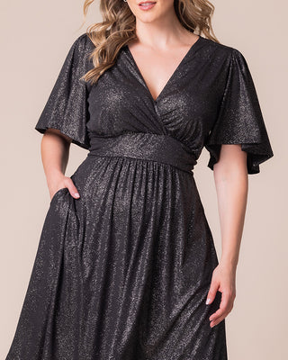 Crystal Cove Cocktail Midi Dress in Silver Starlight