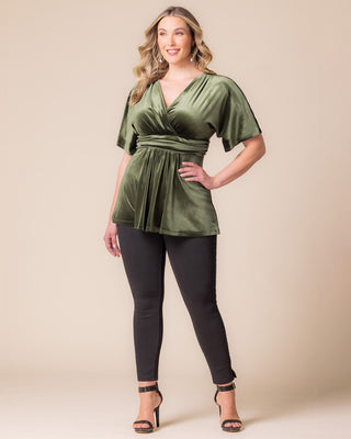 Park Avenue Velvet Top in Olive