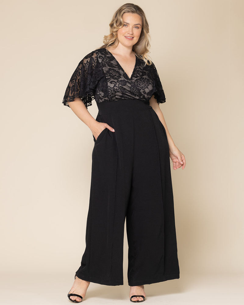 Lace plus size orders formal jumpsuits