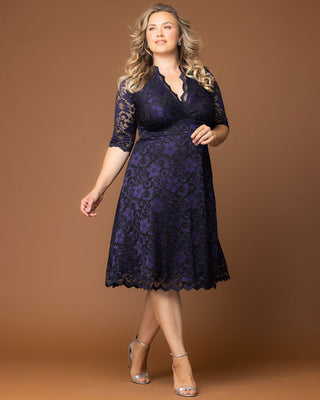 Mon Cherie Lace Dress in Violet Noir Lace