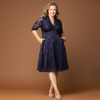 Mon Cherie Lace Dress in Violet Noir Lace