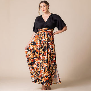 Havana Colorblocked Maxi Dress in Harvest Fest