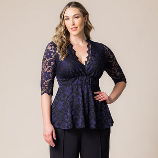 Limited Edition Luxe Lace Top in Violet Noir