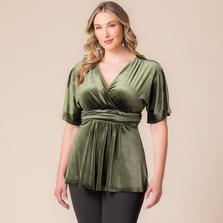 Park Avenue Velvet Top in Olive