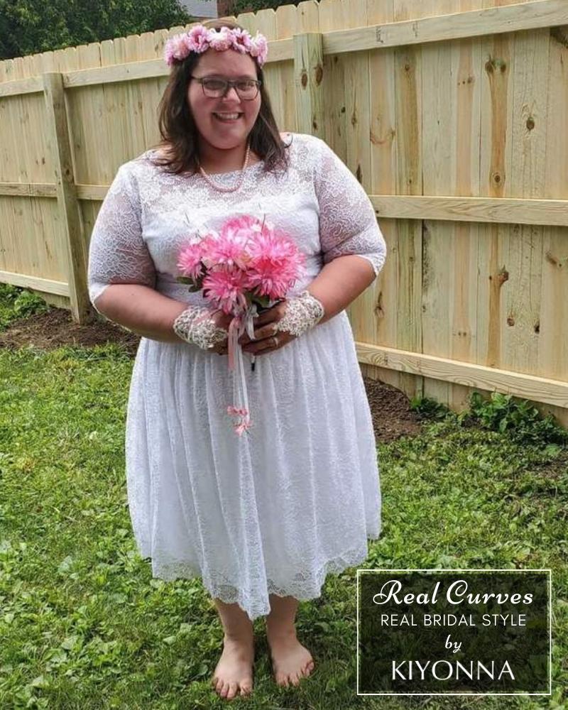 Aurora Lace Plus Size Short Wedding Dress